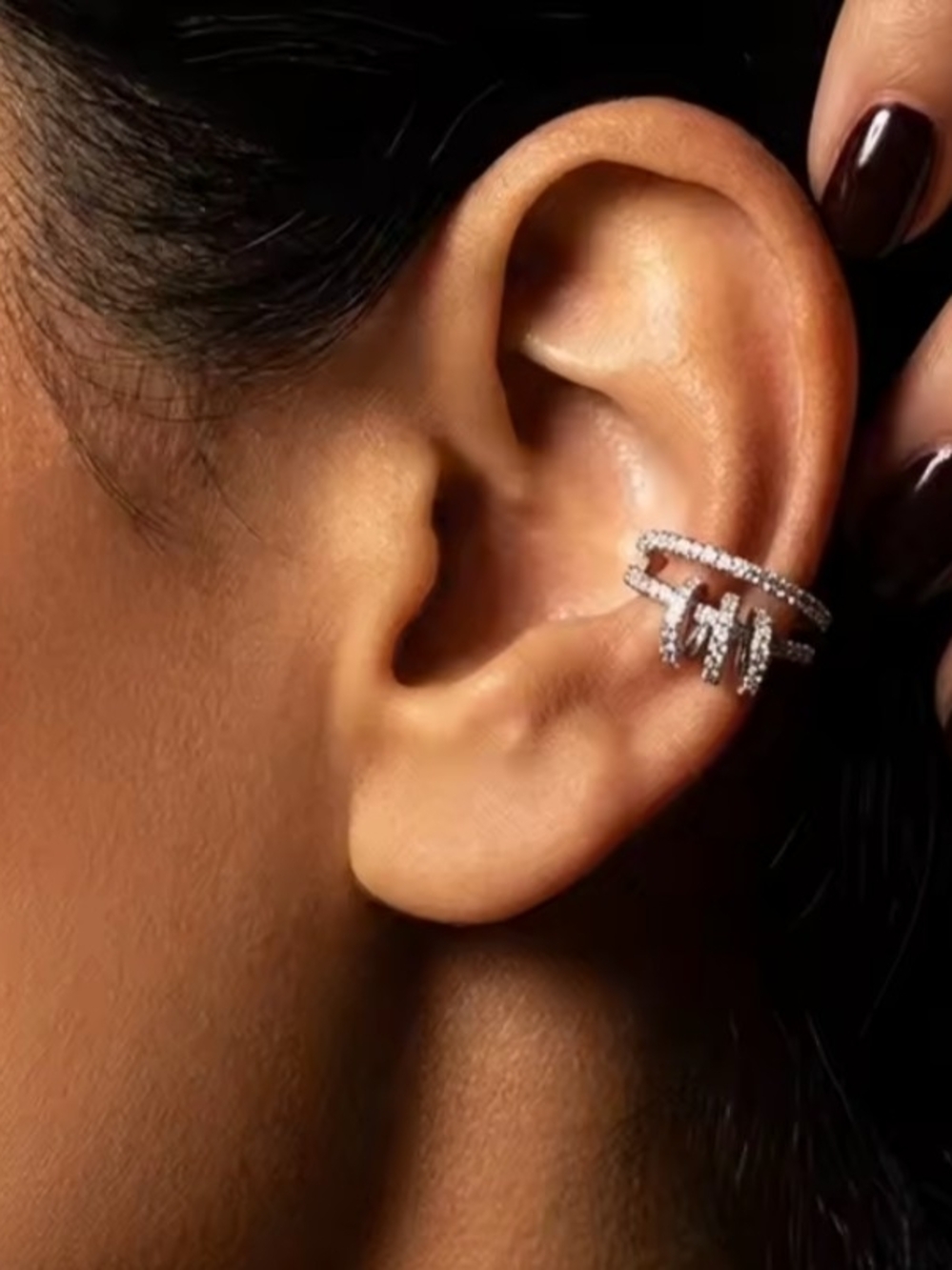 White Rhodium Pavé Tourmaline Earrings